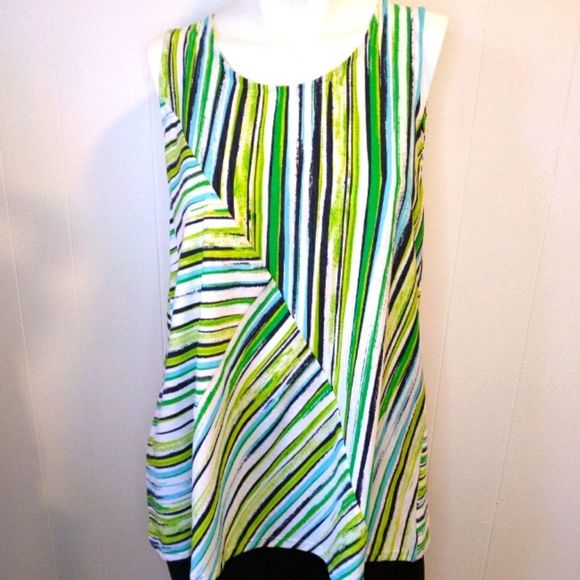 Kim Rogers Striped Tank Top. Small - Picture 1 of 9